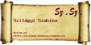 Szilágyi Szabina névjegykártya