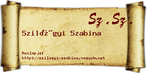 Szilágyi Szabina névjegykártya