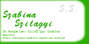 szabina szilagyi business card